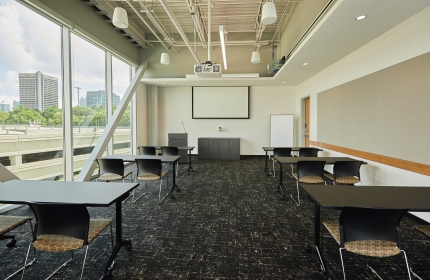 Meeting Room in Classroom set up.